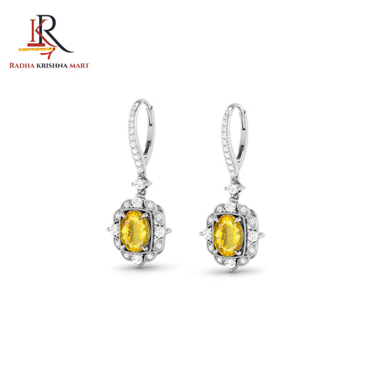 Citrine Earing - 925 Silver