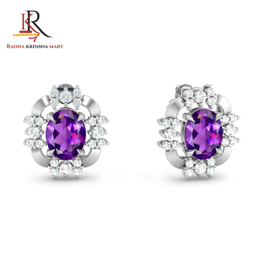 Amethyst Earring - 925 Silver