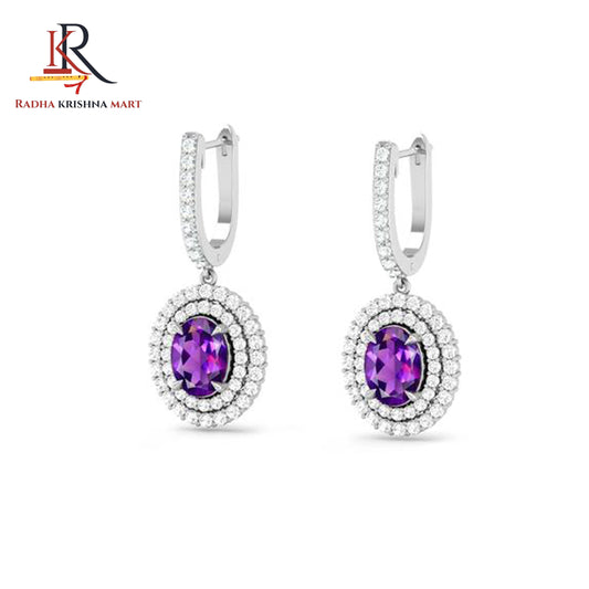 Amethyst Earring - 925 Silver