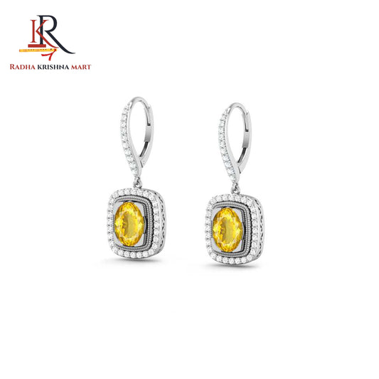 Citrine Earing - 925 Silver