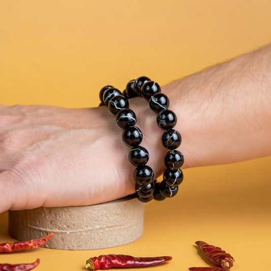 Negative Energy & Tantra Mantra Protection: Black Sulemani Bracelet - Abhimantrit & Certified