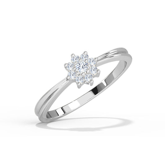 Fanny Cluster Platinum Ring