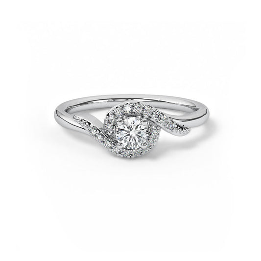 Iba Platinum Solitaire Ring