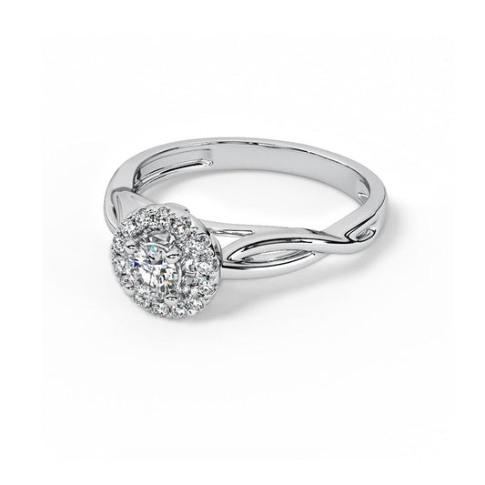 Vidh Platinum Solitaire Ring