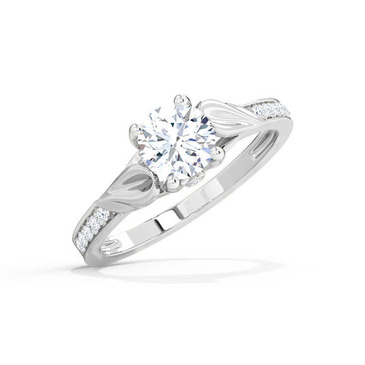 Glaze Round Solitaire Ring