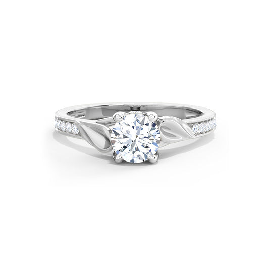Glaze Round Solitaire Ring
