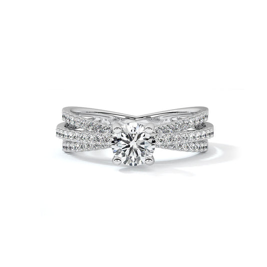 Serene Streaks Solitaire Ring