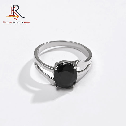 Blue Sapphire ( Neelam ) Ring - 925 Silver