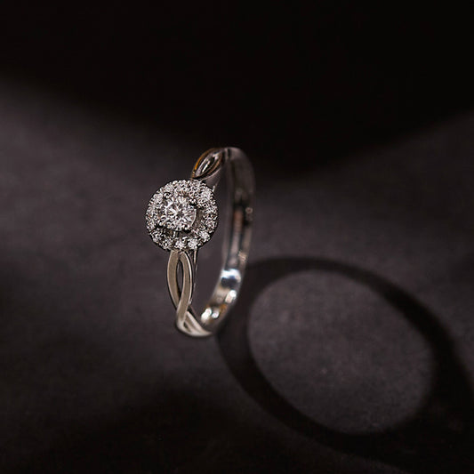Vidh Platinum Solitaire Ring