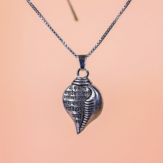 Krishna Vasudevaya Mantra Shankh Pendant - Abhimantrit