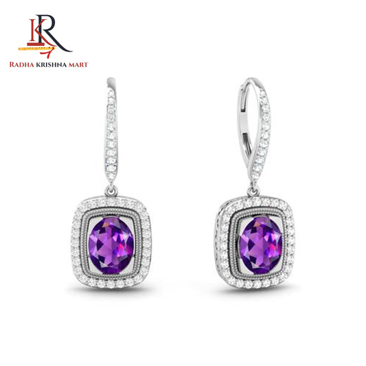 Amethyst Earring - 925 Silver