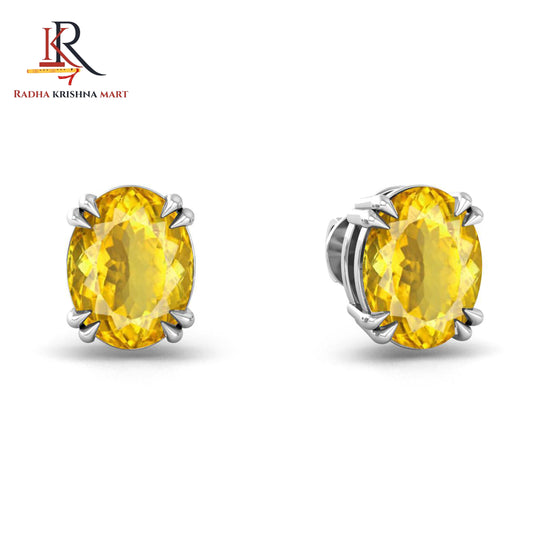 Citrine Earing - 925 Silver