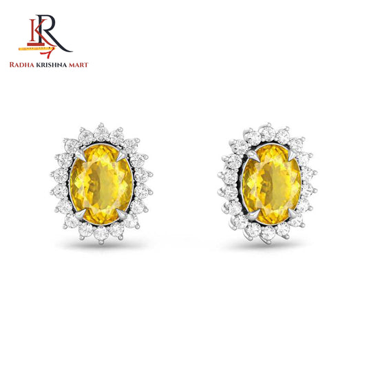 Citrine Earing - 925 Silver