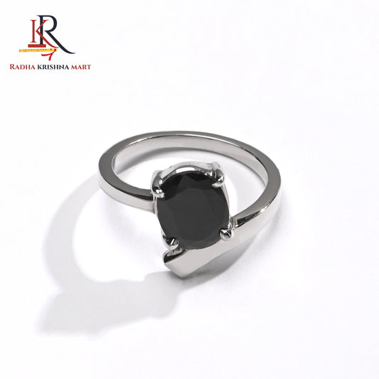 Blue Sapphire ( Neelam ) Ring - 925 Silver