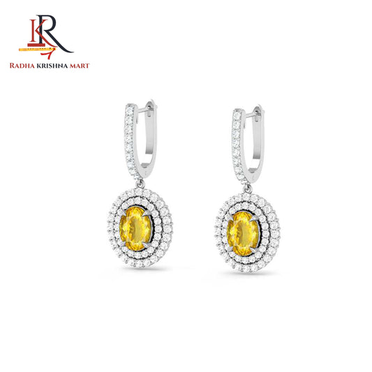 Citrine Earing - 925 Silver