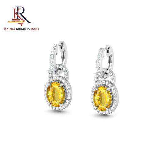 Citrine Earing - 925 Silver