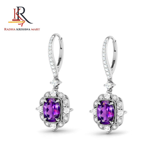 Amethyst Earring - 925 Silver