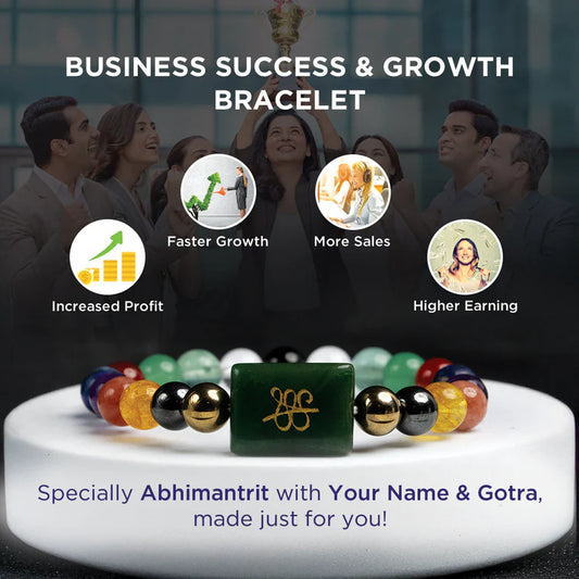 Business Success & Growth Bracelet - Abhimantrit & Certified