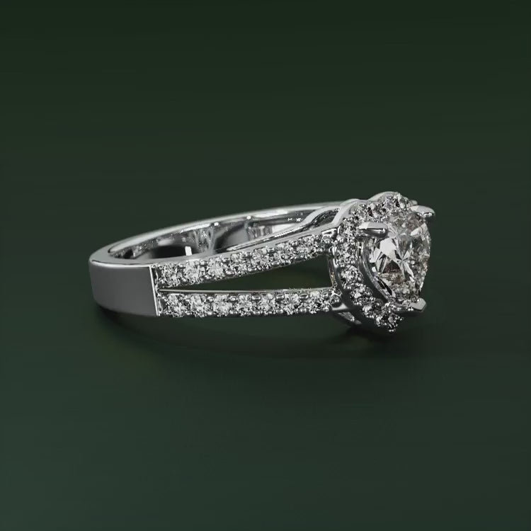 Bella Heart Solitaire Ring