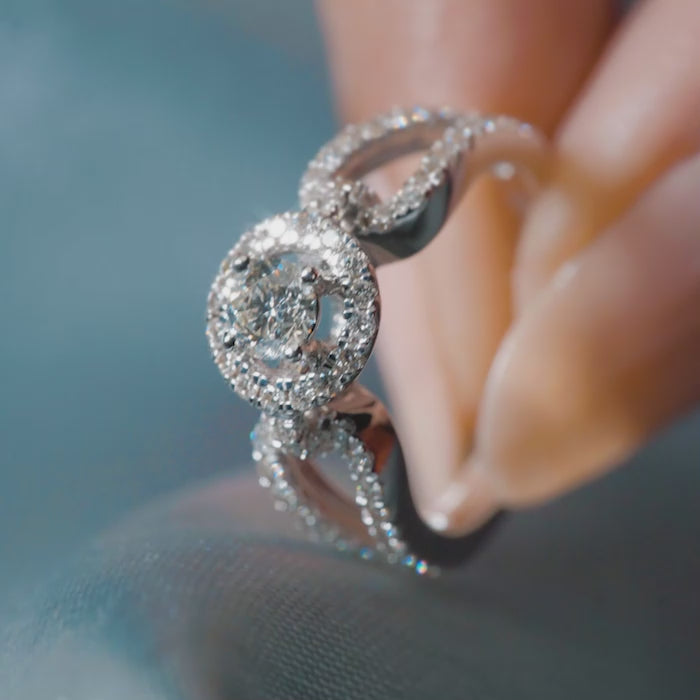 Eleanor Hoop Solitaire Ring
