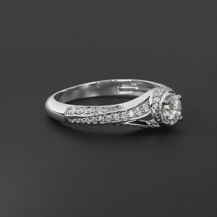 Amy Twine Solitaire Ring