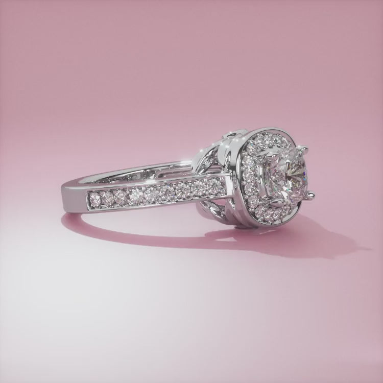 Halo Solitaire Ring